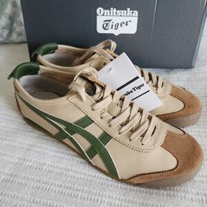 Onitsuka Tiger by Asics Men's Beige and Green Sneakers